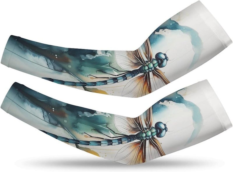 QiErDesign Marble Sports Compression Arm Sleeves for Men & Women - Youth Arm Sleeve Baseball Volleyball Sleeves & Basketball Sleeve - Image 1